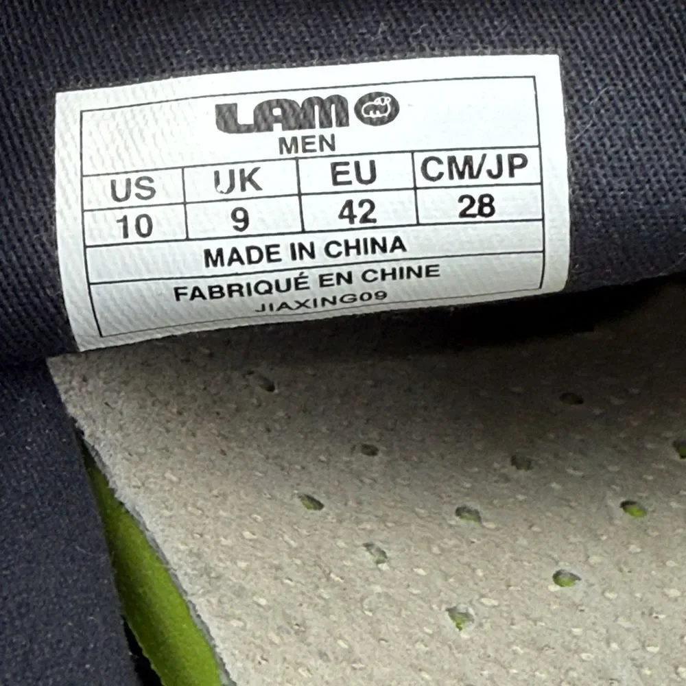 Lamo Paul Lamolite Mens Sz 10 Charcoal Gray Canvas Slip On Moc Toe Loafers NWT